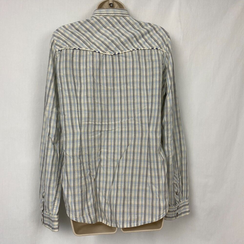 Carhartt Western Pearl Snap Shirt Womens Large Plaid Floral Trim Top WS024 LPW - Picture 5 of 11